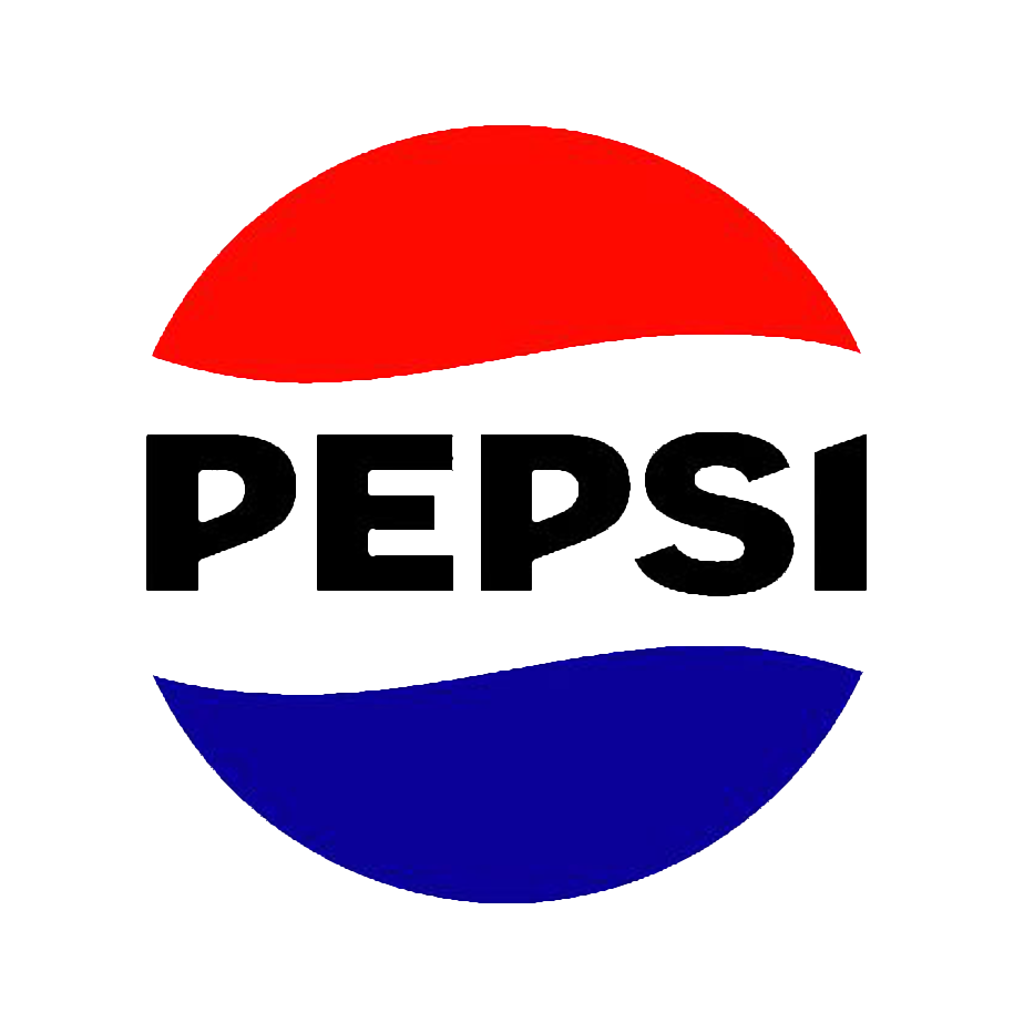 Pepsi. Soft drink brand, blue and red branding, known for Pepsi Challenge and pop culture partnerships.